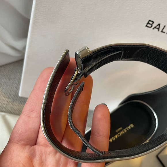 NIB Balenciaga metallic silver heels - Picture 2 of 9